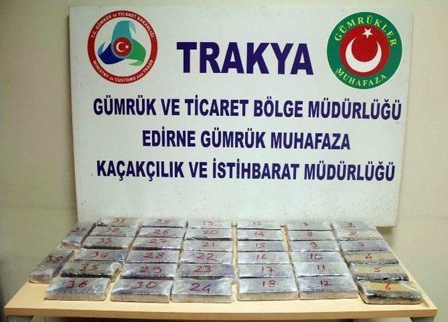 Kapıkule’de 1.5 Milyon Tl Değerinde Eroin Ele Geçirildi