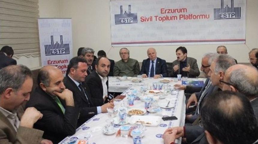 Başkan Sekmen Erzurum Sivil Toplum Platformu&rsquo;nun Konuğu Oldu