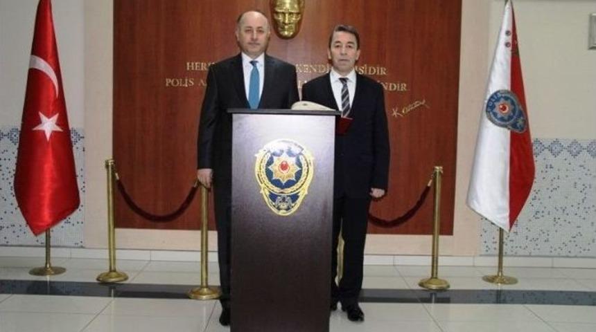 Vali Azizoğlu İl Emniyet M&uuml;d&uuml;r&uuml; Aydoğdu&rsquo;yu Ziyaret Etti