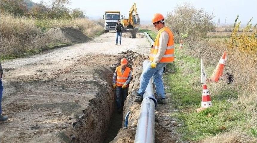 Kocabaş Ve G&uuml;rlek&rsquo;e Yeni İ&ccedil;me Suyu Hattı Yapılıyor