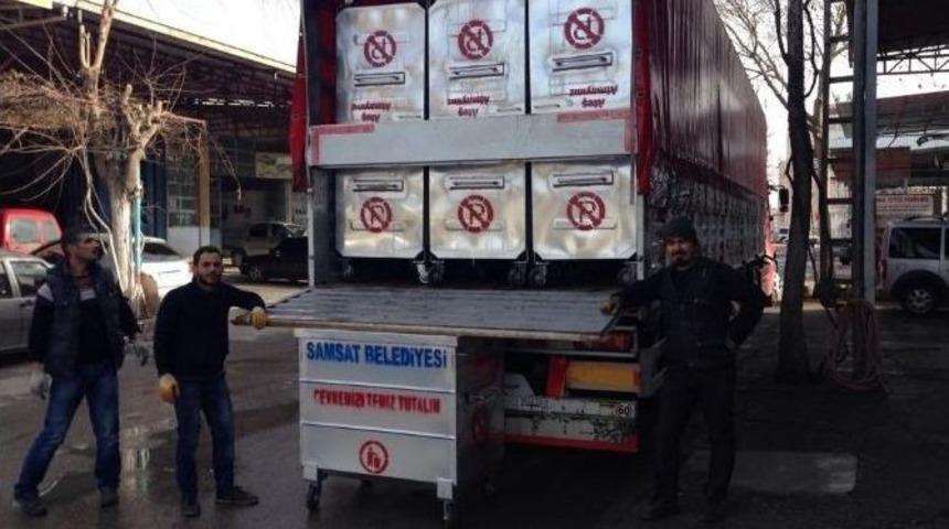 Samsat Belediyesi Yeni &Ccedil;&ouml;p Konteynırları Dağıtacak