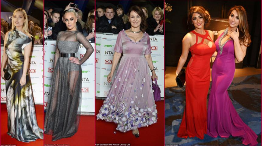 Kırmızı halının facia elbiseleri