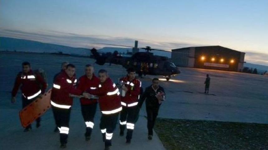 Balkandon D&uuml;şen 2.5 Yaşındaki Suna, Askeri Helikopterle Hastaneye Taşındı