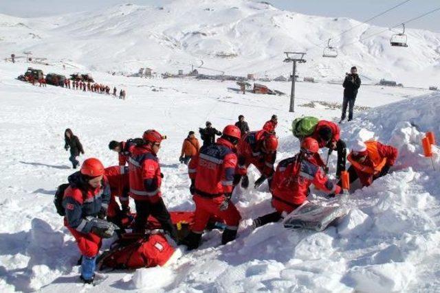 Erciyes Kayak Merkezi’Nde Çığ Tatbikatı