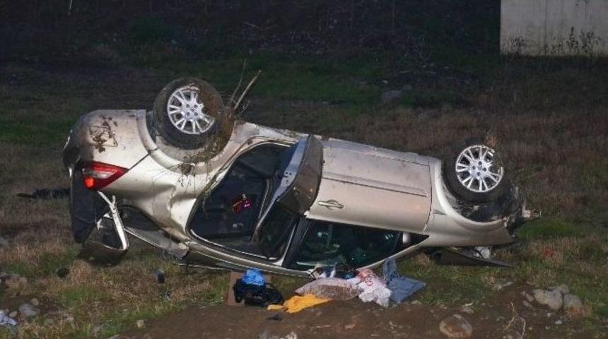 Otomobil Takla Attı: 3 Yaralı