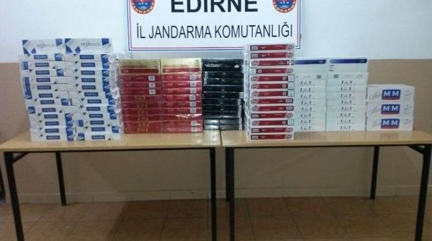 Edirne Jandarmasından Kaçak Sigara Operasyonu