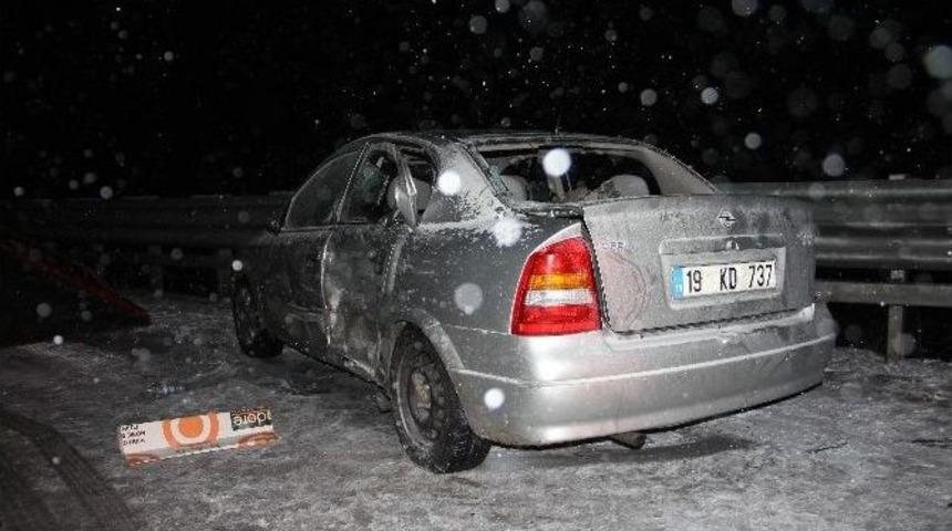 &Ccedil;orum&rsquo;da Zincirleme Kaza: 2 Yaralı