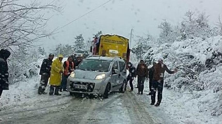 Cide’ye Yılın İkinci Karı Yağdı
