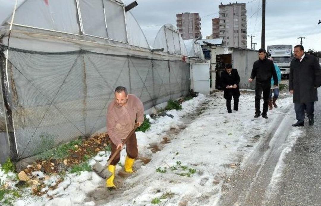 Mersin&rsquo;de Dolu Ve Şiddetli Yağış
