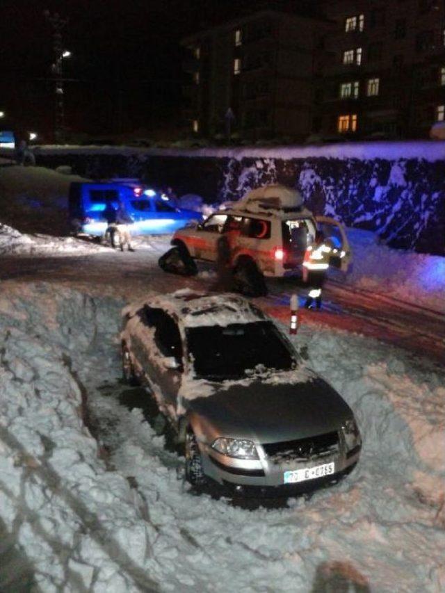 Kar'da 60 Saat Mahsur Kalan Tır Şoförü Uydu Takip Sistemi Sayesinde Kurtarıldı