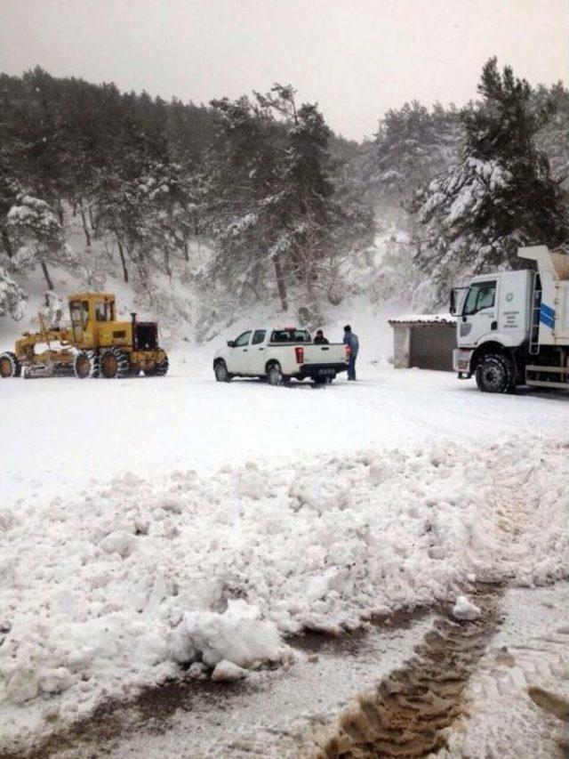 Manisa'da Yoğun Kar Mesaisi