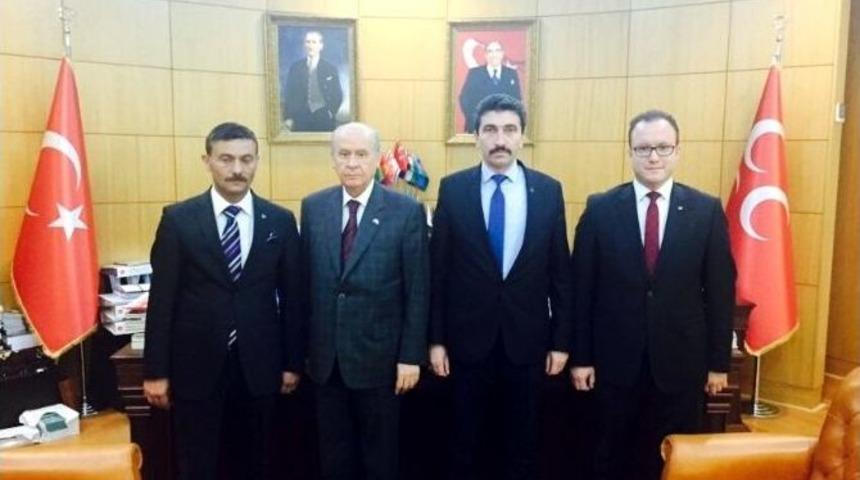 Uşak Mhp, Devlet Bah&ccedil;eli&rsquo;yi Ziyaret Etti