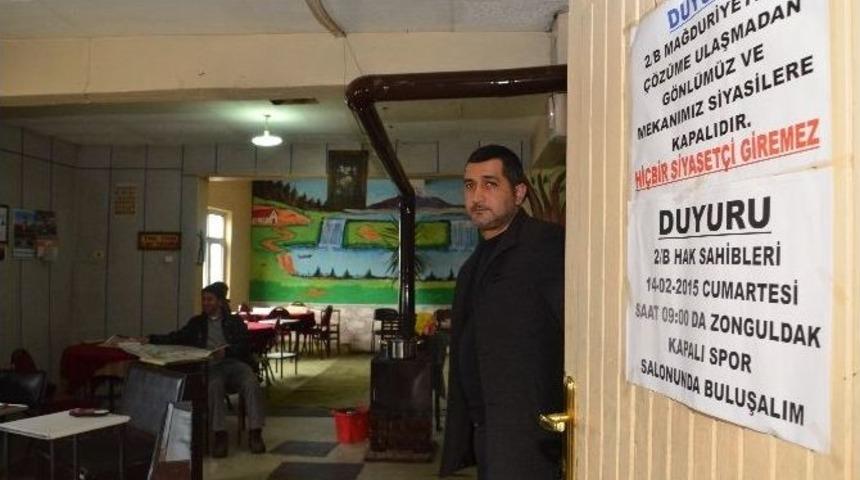 (özel Haber) Tepkilerini Kıraathane Kapısına Astıkları Yazıyla Gösterdiler