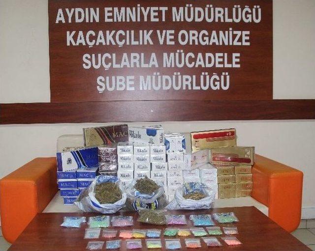 Aydın Polisi Uyuşturucu Ve Kaçak Sigaraya Geçit Vermedi