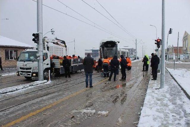 Tramvayla İşçi Servisi Çarpıştı: 6 Yaralı