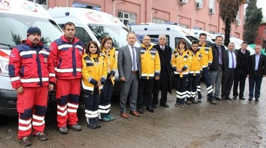 112 Ambulansları T&ouml;renle Hizmete Girdi