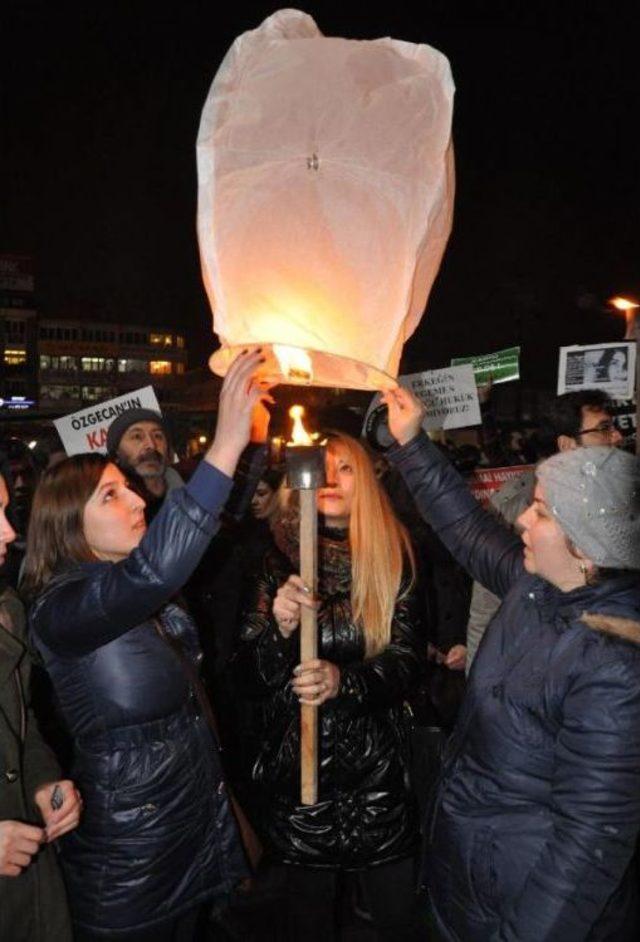 Kadın Cinayetlerinin Son Bulması I&ccedil;in G&ouml;ky&uuml;z&uuml;ne Dilek Feneri Bıraktılar 2