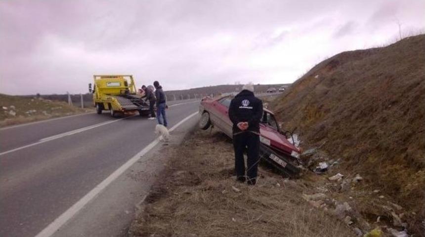 K&ouml;peklere &Ccedil;arpmamak İ&ccedil;in Otomobili Devirdi
