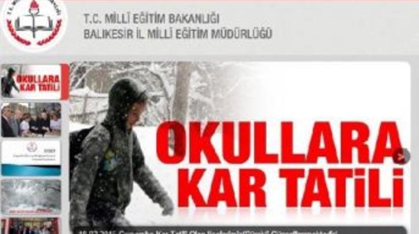 Balıkesir'de 6 Il&ccedil;ede Okullara Kar Tatili