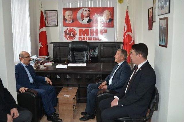 Vali Kürklü, Mhp İl Başkanı Sakızcı’yı Ziyaret Etti