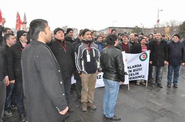 Sivas’ta Eylemlerini Sürdüren İşçilere Polis Müdahale Etti G5