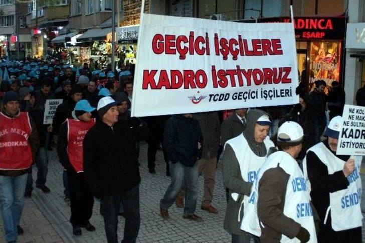 İşçiler Kıdem Tazminatı İçin Yürüdü G2