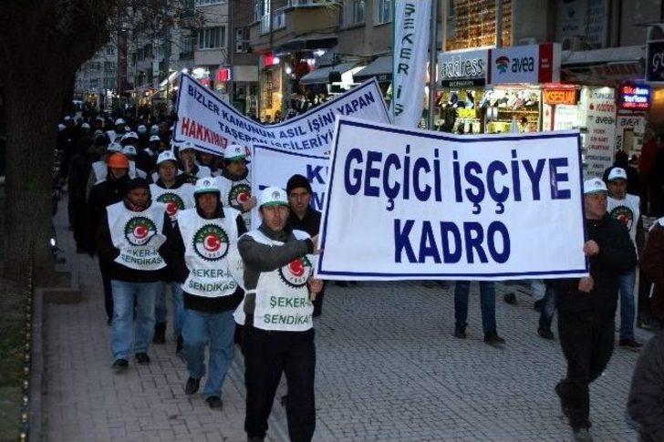 İşçiler Kıdem Tazminatı İçin Yürüdü G3