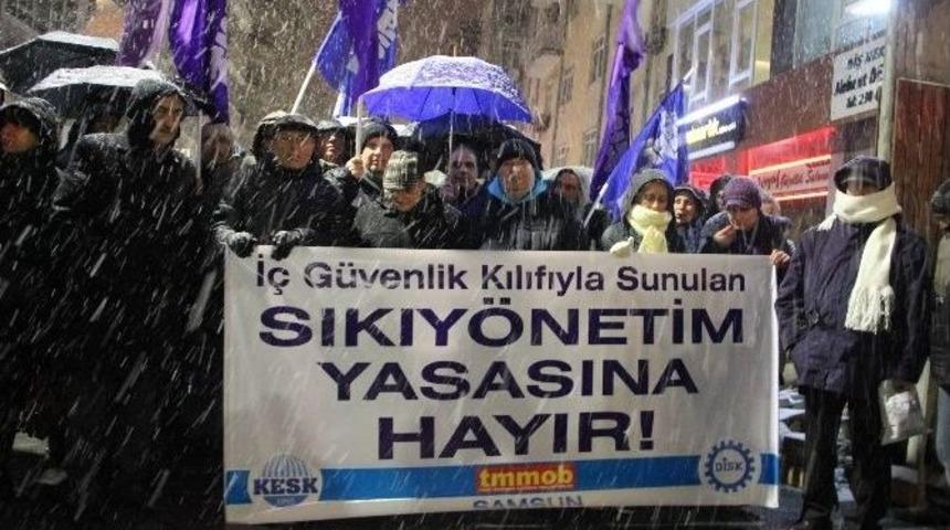 Samsun’da "iç Güvenlik Yasa Tasarısı" Protestosu