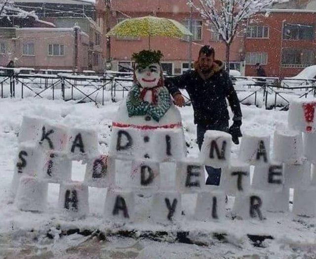 Kadına Şiddete Karlı Tepki