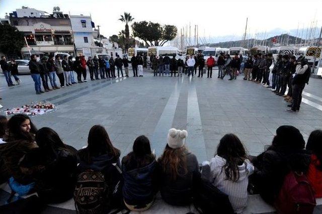 Bodrum’da Tiyatrolu Protesto