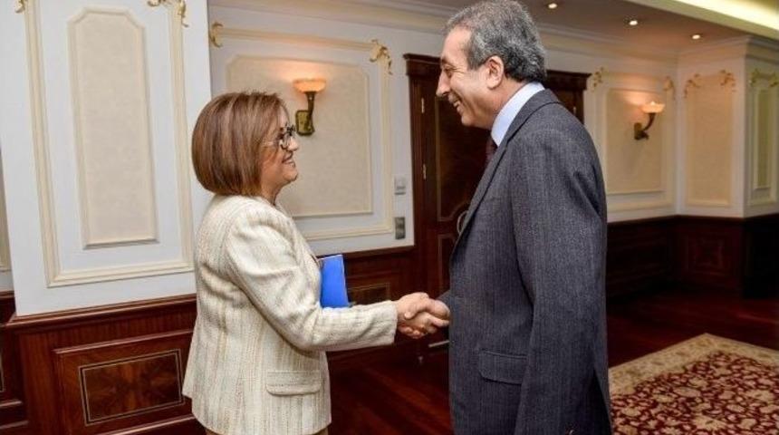 Şahin, Bakan Eker İle G&ouml;r&uuml;şt&uuml;