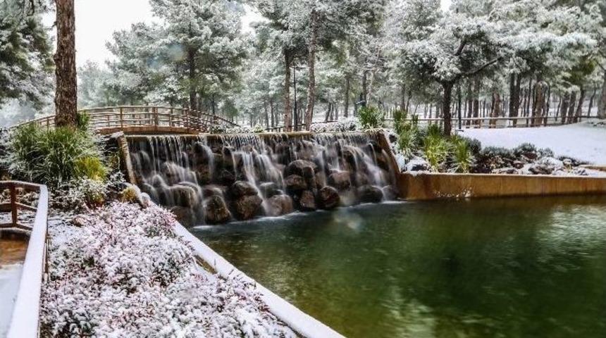 D&uuml;l&uuml;k Tabiat Parkı Karda Da Ziyaret&ccedil;ilerini Ağırlıyor