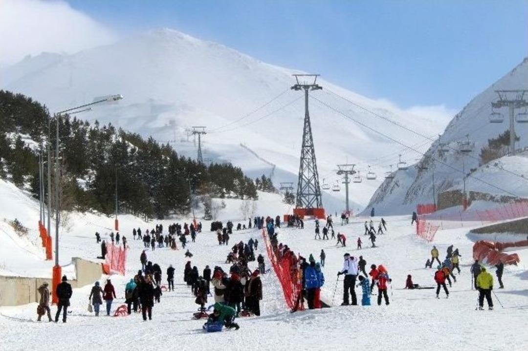 (&ouml;zel Haber) Paland&ouml;ken&rsquo;de D&uuml;şe Kalka Kayak Ve Kızak Keyfi