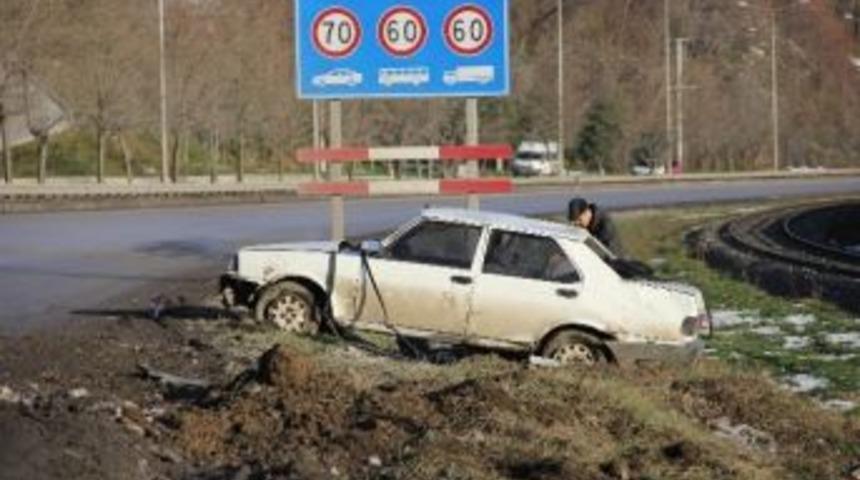Samsun&rsquo;da Otomobil Takla Attı: 1 Yaralı