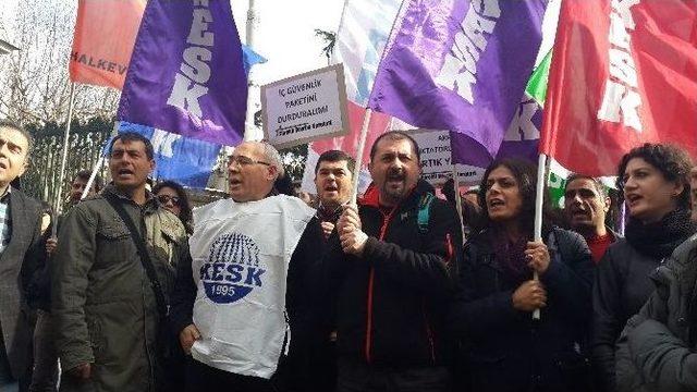 Taksim’de İç Güvenlik Paketi Protestosu