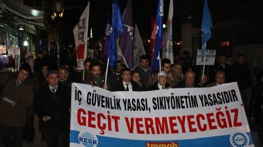 &rsquo;i&ccedil; G&uuml;venlik Yasa Tasarısı&rsquo;na Protesto