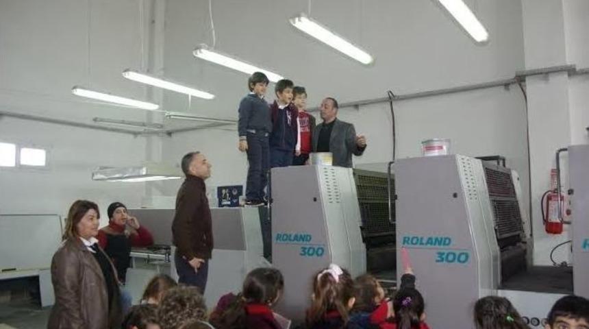 Minik &Ouml;ğrenciler Matbaa Gezdi