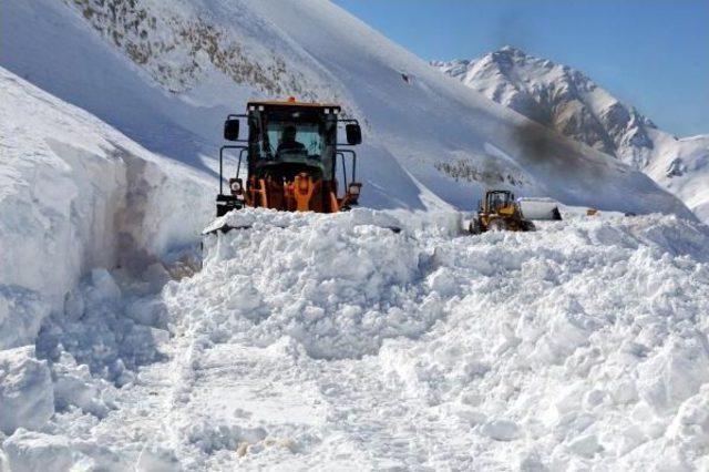 Çığ Düşen Van-Bahçesaray Yolu 4 Günde Açıldı