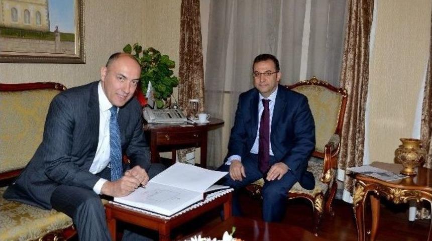 Litvanya&rsquo;nın Ankara B&uuml;y&uuml;kel&ccedil;isi Kudzmanas&rsquo;tan Vali T&uuml;rker&rsquo;e Ziyaret