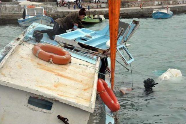 Didim'de Fırtına Balıkçı Teknesini Batırdı