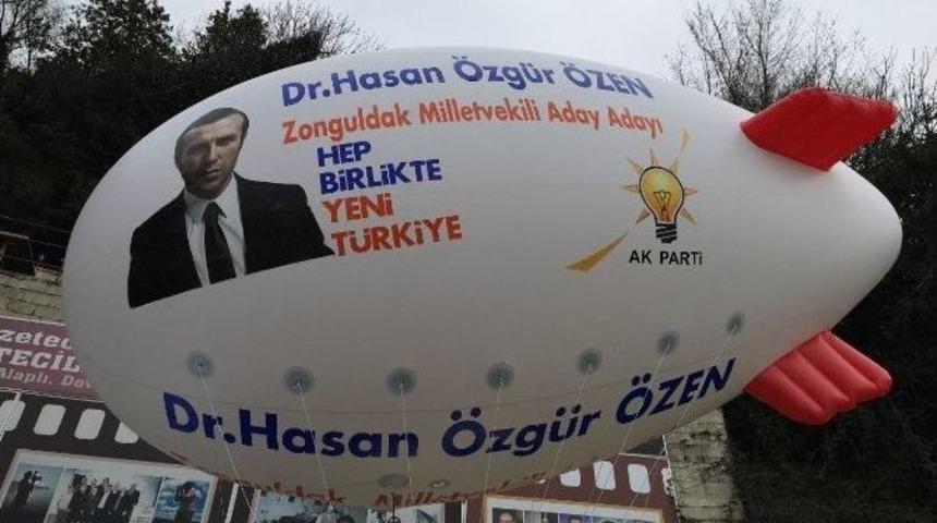 Se&ccedil;im Kampanyasını G&ouml;ky&uuml;z&uuml;ne Taşıdı