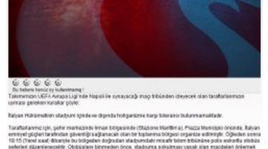 Trabzonspor, İtalya&rsquo;Da Prestij Peşinde