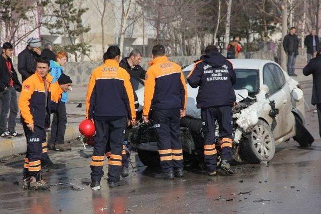 Erzurum’da Trafik Kazası: 3 Yaralı