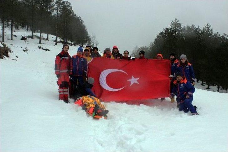 Umke Muğla Ekibinden Karda Tatbikat G2