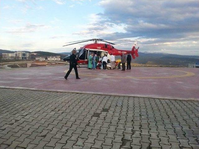 Hava Ambulansı Zatürre Hastası İçin Havalandı