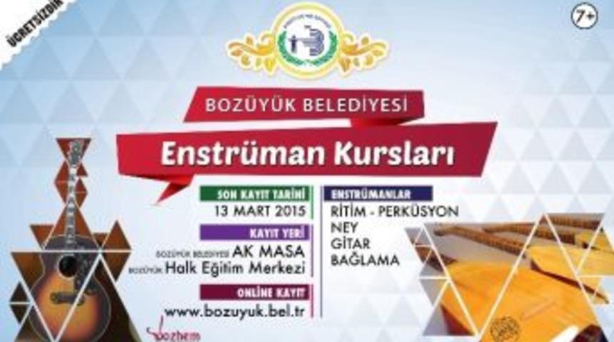 Boz&uuml;y&uuml;k Belediyesi&rsquo;nden Enstr&uuml;man Kursu