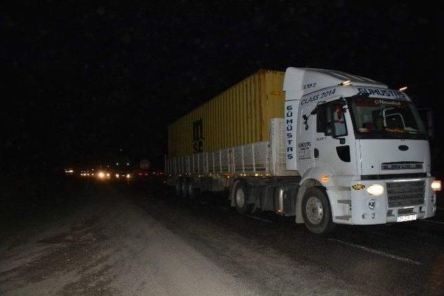 Yoğun Güvenlik Önlemleri Altında Tır Sevkiyatı