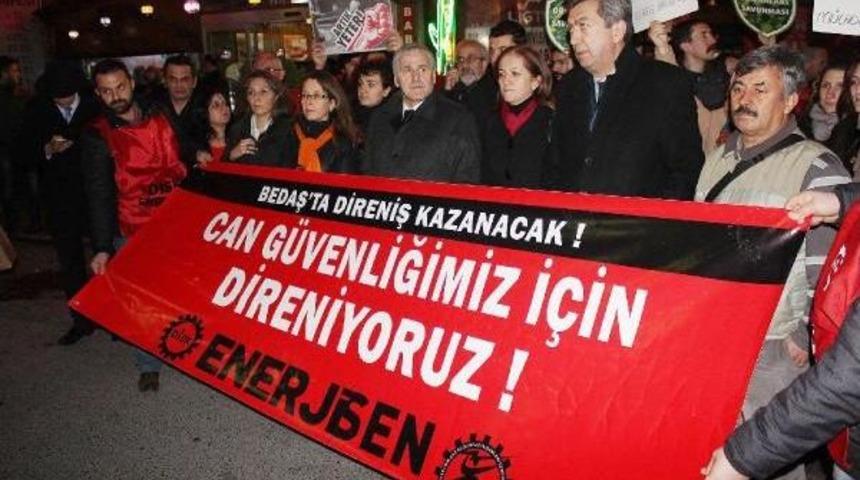 Bedaş Iş&ccedil;ilerinin Eylemi 200'&uuml;nc&uuml; G&uuml;n&uuml;nde...