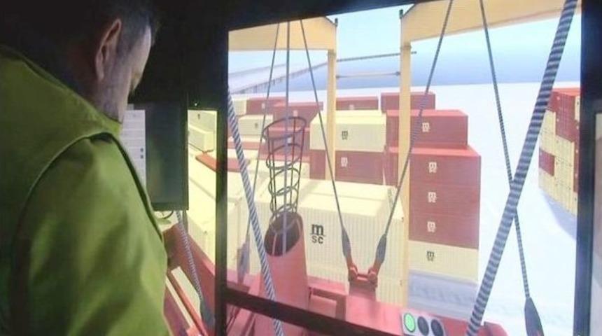 (&ouml;zel Haber) Dev Limanda Vin&ccedil; Operat&ouml;rleri T&uuml;rkiye&rsquo;de İlk Kez Uygulanan Sim&uuml;lasyon Sistemiyle Eğitiliyor