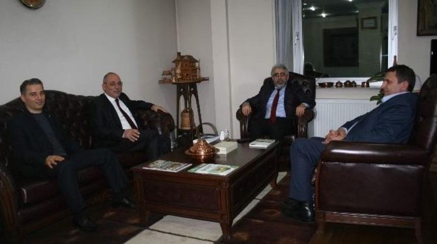 Ak Parti Aday Adayı K&uuml;&ccedil;&uuml;k&rsquo;ten Tesob Başkanı Kara&rsquo;ya Ziyaret